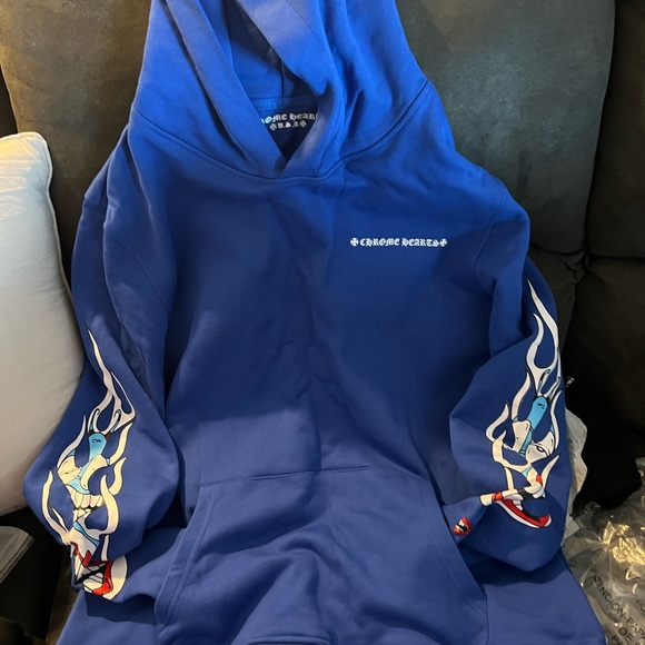 Unisex Chrome Heart Space Hoodie - Picture 3 of 7